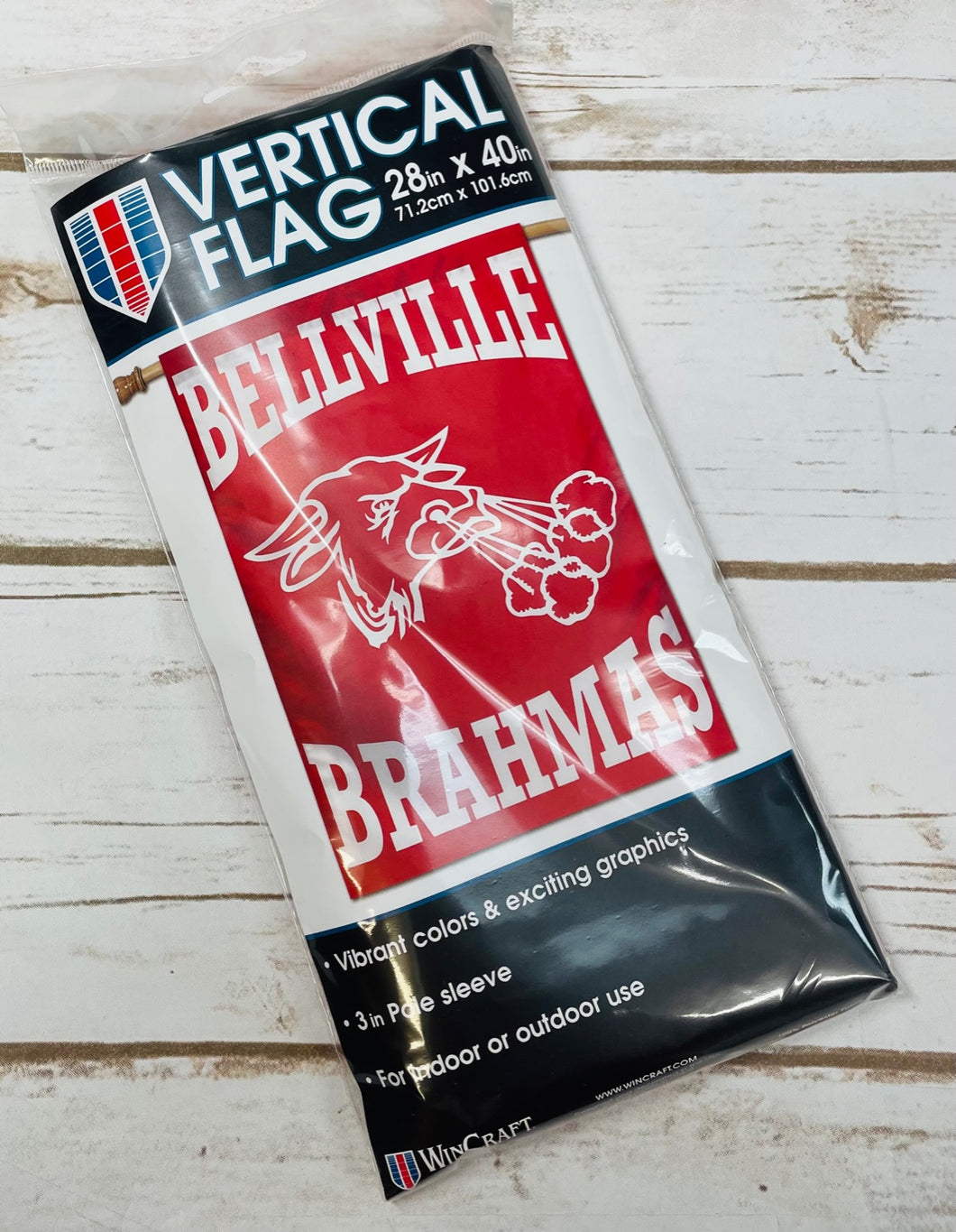 Bellville Brahmas Vertical Flag