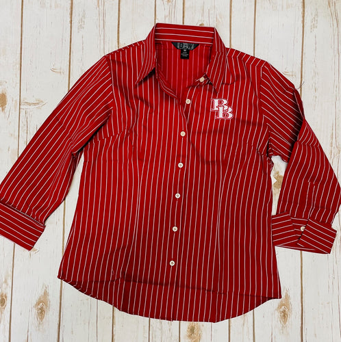 Stripe 3/4 Sleeve Ladies blouse
